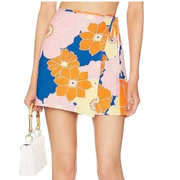 *NWOT Women’s Rails Mateo Linen Wrap Skirt – Sz L - Picture 1 of 7